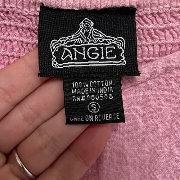 ANGIE Vintage Y2K Cotton Pink Ombré Maxi Dress Size Small - Picture 3 of 7